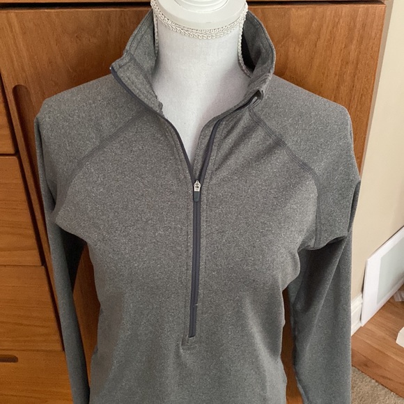 Nike Pro gray half zip pullover jacket lightly lined size Large - Picture 2 of 8